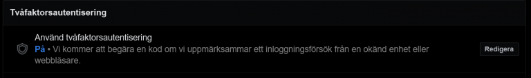 Använd tvåfaktorsautentisering på Facebook